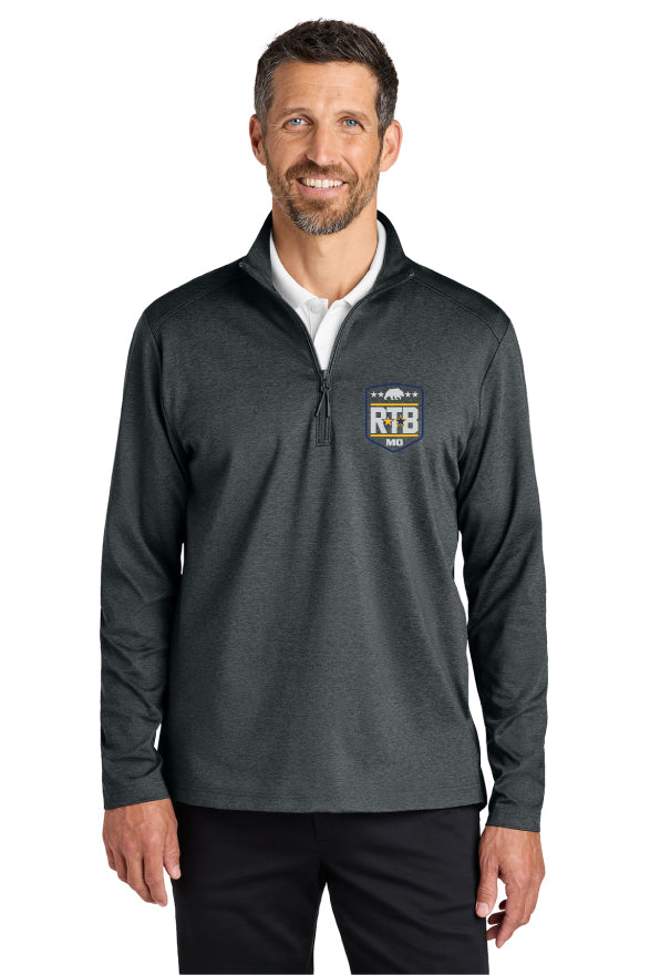Port Authority® C-FREE® Double Knit 1/4-Zip - Grey Heather