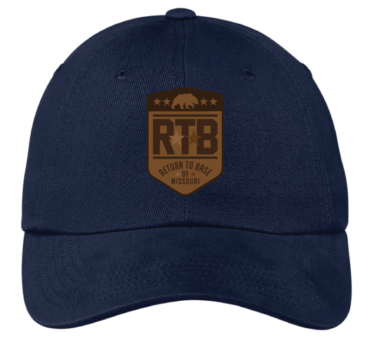 RTB ROTHCO LEATHER PATCH CAP - NAVY