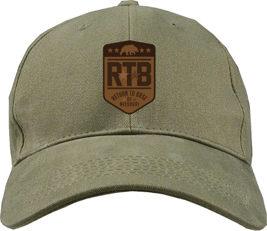 RTB ROTHCO LEATHER PATCH CAP - OD GREEN